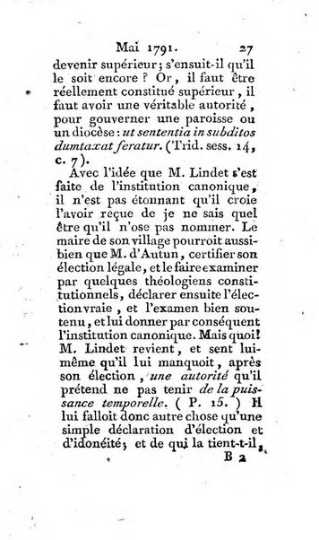 Journal ecclesiastique ou bibliotheque raisonnée des sciences ecclésiastiques