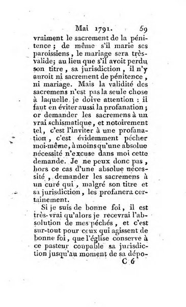 Journal ecclesiastique ou bibliotheque raisonnée des sciences ecclésiastiques