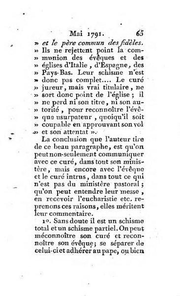 Journal ecclesiastique ou bibliotheque raisonnée des sciences ecclésiastiques