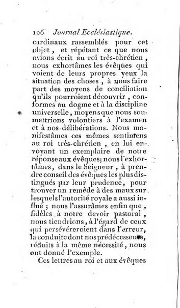 Journal ecclesiastique ou bibliotheque raisonnée des sciences ecclésiastiques