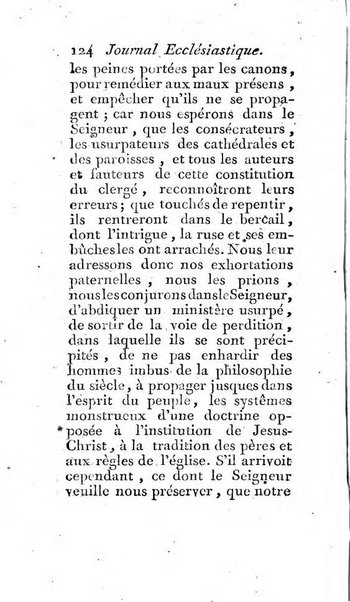 Journal ecclesiastique ou bibliotheque raisonnée des sciences ecclésiastiques