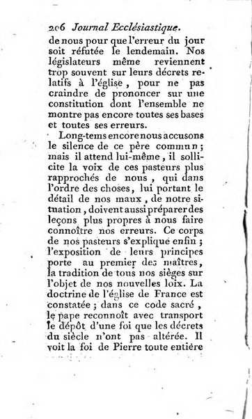 Journal ecclesiastique ou bibliotheque raisonnée des sciences ecclésiastiques