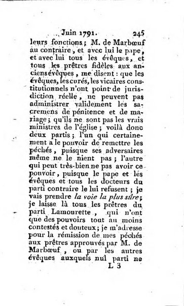 Journal ecclesiastique ou bibliotheque raisonnée des sciences ecclésiastiques