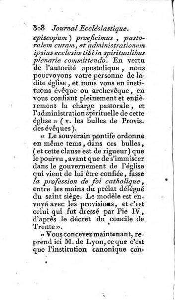 Journal ecclesiastique ou bibliotheque raisonnée des sciences ecclésiastiques