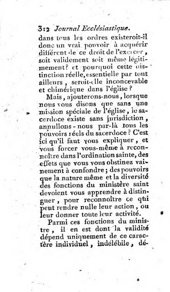 Journal ecclesiastique ou bibliotheque raisonnée des sciences ecclésiastiques