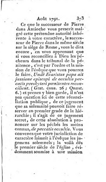 Journal ecclesiastique ou bibliotheque raisonnée des sciences ecclésiastiques