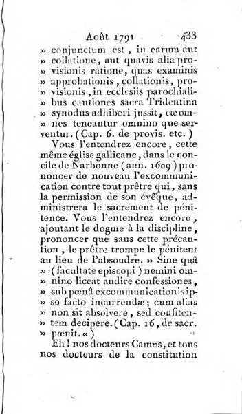 Journal ecclesiastique ou bibliotheque raisonnée des sciences ecclésiastiques