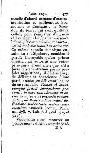 Journal ecclesiastique ou bibliotheque raisonnée des sciences ecclésiastiques