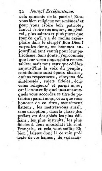 Journal ecclesiastique ou bibliotheque raisonnée des sciences ecclésiastiques