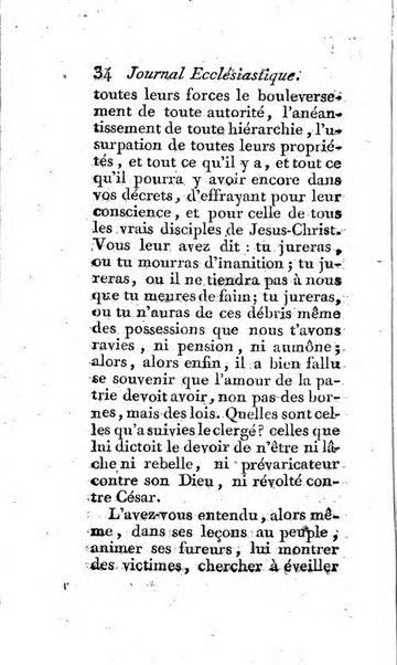 Journal ecclesiastique ou bibliotheque raisonnée des sciences ecclésiastiques