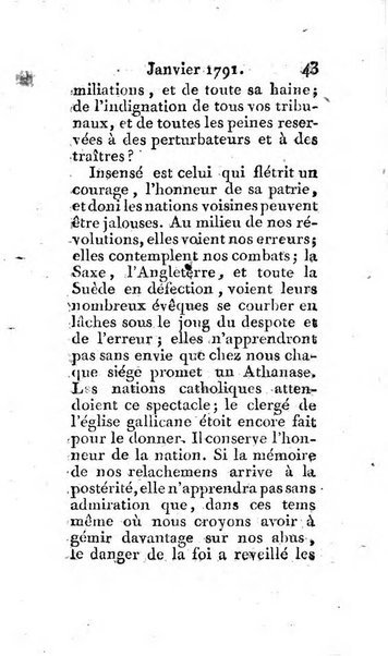 Journal ecclesiastique ou bibliotheque raisonnée des sciences ecclésiastiques