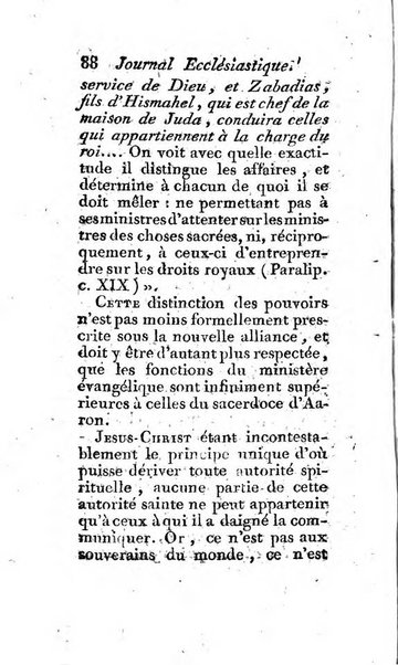 Journal ecclesiastique ou bibliotheque raisonnée des sciences ecclésiastiques