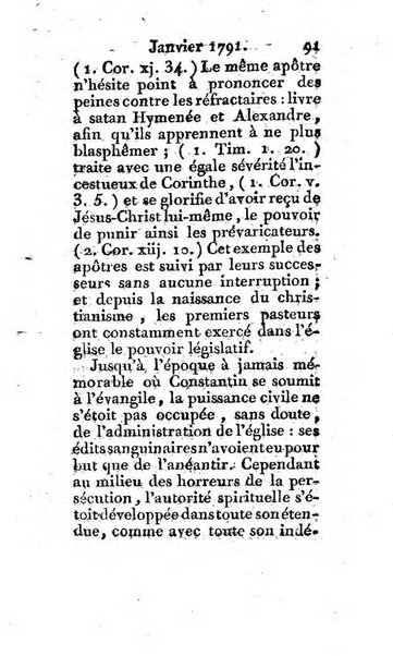 Journal ecclesiastique ou bibliotheque raisonnée des sciences ecclésiastiques