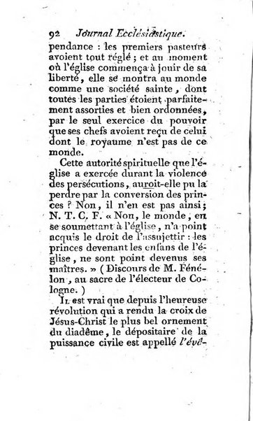 Journal ecclesiastique ou bibliotheque raisonnée des sciences ecclésiastiques