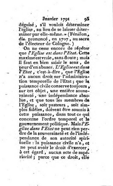 Journal ecclesiastique ou bibliotheque raisonnée des sciences ecclésiastiques