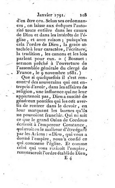 Journal ecclesiastique ou bibliotheque raisonnée des sciences ecclésiastiques