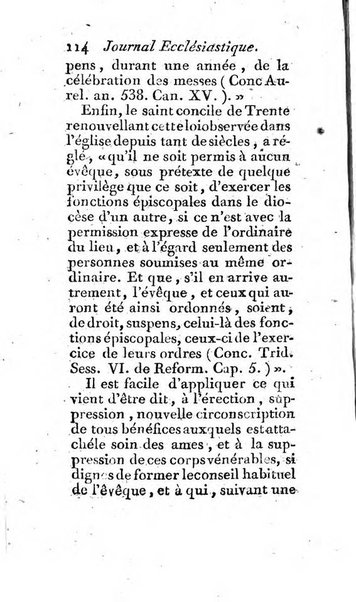 Journal ecclesiastique ou bibliotheque raisonnée des sciences ecclésiastiques