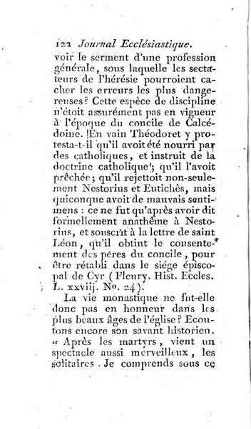 Journal ecclesiastique ou bibliotheque raisonnée des sciences ecclésiastiques