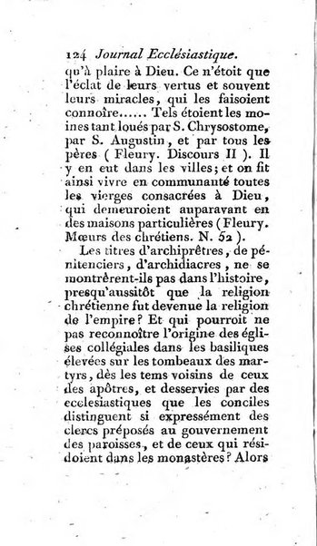 Journal ecclesiastique ou bibliotheque raisonnée des sciences ecclésiastiques