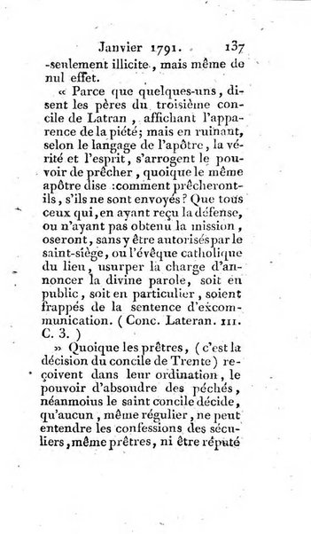 Journal ecclesiastique ou bibliotheque raisonnée des sciences ecclésiastiques