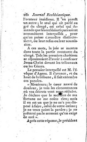 Journal ecclesiastique ou bibliotheque raisonnée des sciences ecclésiastiques