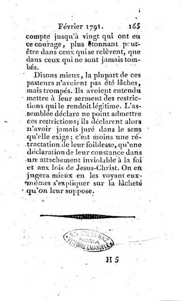 Journal ecclesiastique ou bibliotheque raisonnée des sciences ecclésiastiques