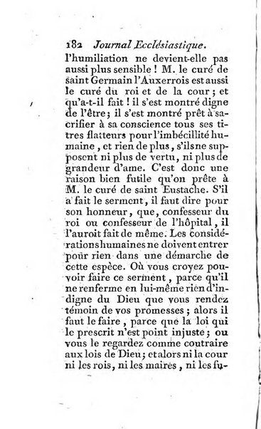 Journal ecclesiastique ou bibliotheque raisonnée des sciences ecclésiastiques