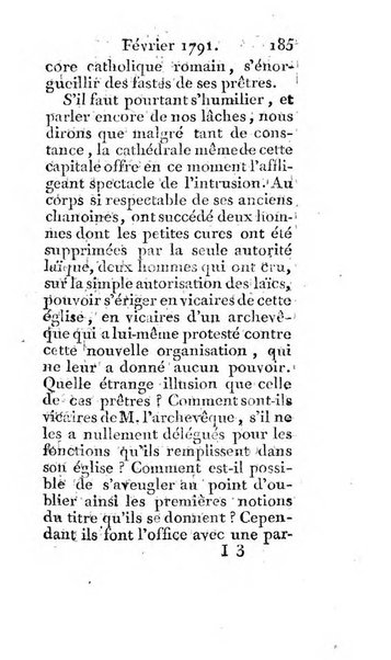 Journal ecclesiastique ou bibliotheque raisonnée des sciences ecclésiastiques