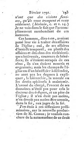 Journal ecclesiastique ou bibliotheque raisonnée des sciences ecclésiastiques