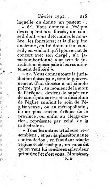 Journal ecclesiastique ou bibliotheque raisonnée des sciences ecclésiastiques