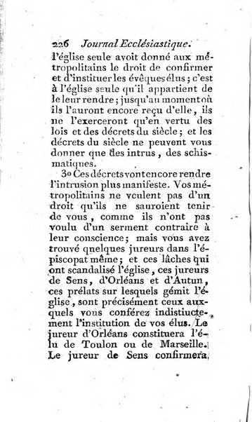 Journal ecclesiastique ou bibliotheque raisonnée des sciences ecclésiastiques