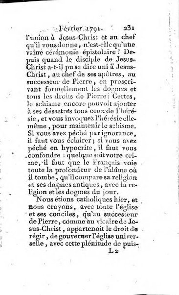 Journal ecclesiastique ou bibliotheque raisonnée des sciences ecclésiastiques