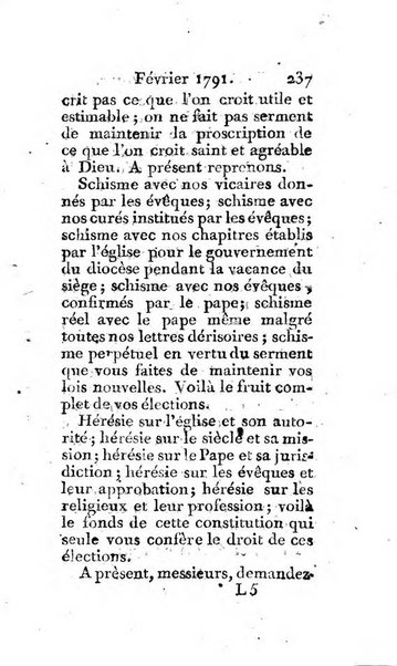 Journal ecclesiastique ou bibliotheque raisonnée des sciences ecclésiastiques