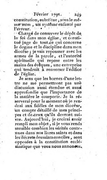 Journal ecclesiastique ou bibliotheque raisonnée des sciences ecclésiastiques