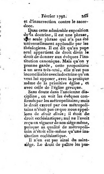 Journal ecclesiastique ou bibliotheque raisonnée des sciences ecclésiastiques