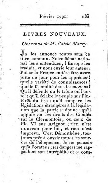 Journal ecclesiastique ou bibliotheque raisonnée des sciences ecclésiastiques