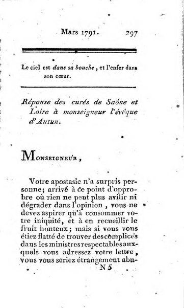 Journal ecclesiastique ou bibliotheque raisonnée des sciences ecclésiastiques