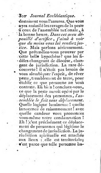 Journal ecclesiastique ou bibliotheque raisonnée des sciences ecclésiastiques