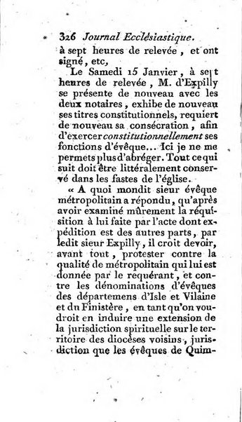 Journal ecclesiastique ou bibliotheque raisonnée des sciences ecclésiastiques