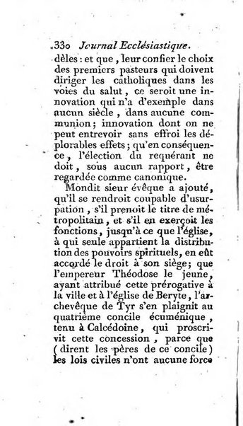 Journal ecclesiastique ou bibliotheque raisonnée des sciences ecclésiastiques