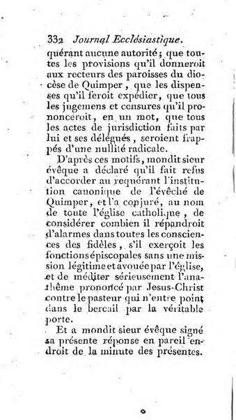 Journal ecclesiastique ou bibliotheque raisonnée des sciences ecclésiastiques