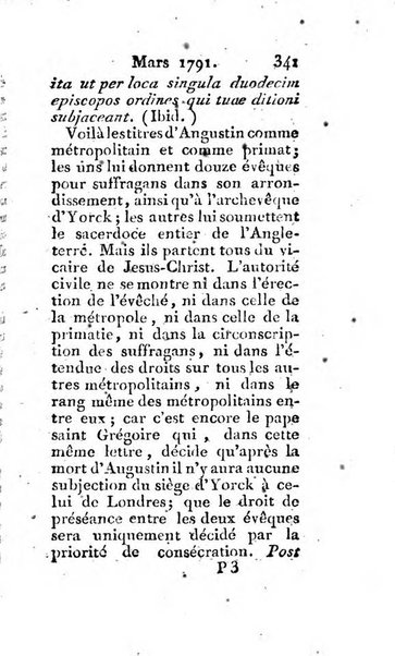 Journal ecclesiastique ou bibliotheque raisonnée des sciences ecclésiastiques