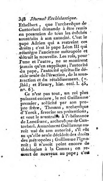 Journal ecclesiastique ou bibliotheque raisonnée des sciences ecclésiastiques