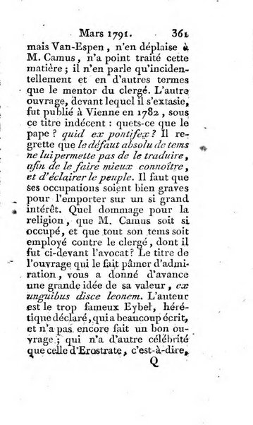 Journal ecclesiastique ou bibliotheque raisonnée des sciences ecclésiastiques