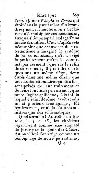 Journal ecclesiastique ou bibliotheque raisonnée des sciences ecclésiastiques