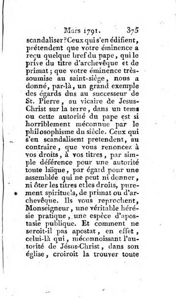 Journal ecclesiastique ou bibliotheque raisonnée des sciences ecclésiastiques