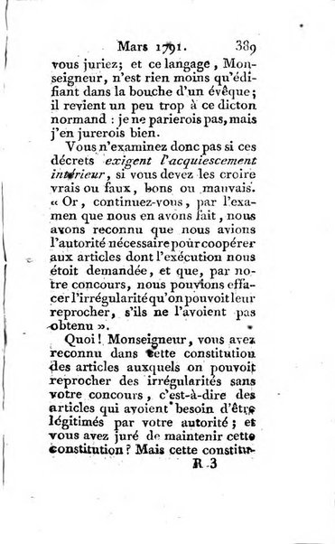 Journal ecclesiastique ou bibliotheque raisonnée des sciences ecclésiastiques