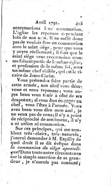 Journal ecclesiastique ou bibliotheque raisonnée des sciences ecclésiastiques