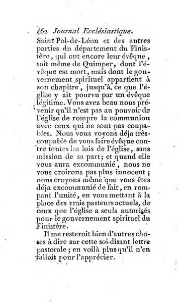 Journal ecclesiastique ou bibliotheque raisonnée des sciences ecclésiastiques