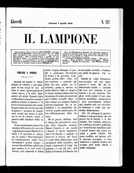 Il lampione : giornale per tutti